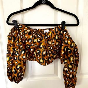 Cropped Full Sleeve Silk Blouse